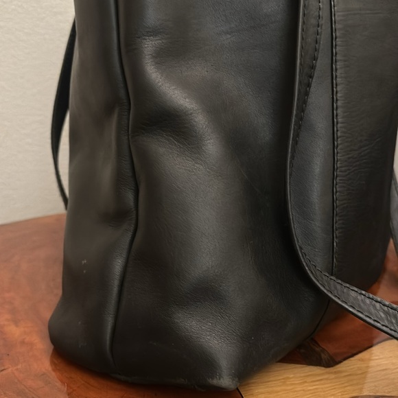 Ellington Black Leather Tote Bag purse Laptop - Picture 3 of 9